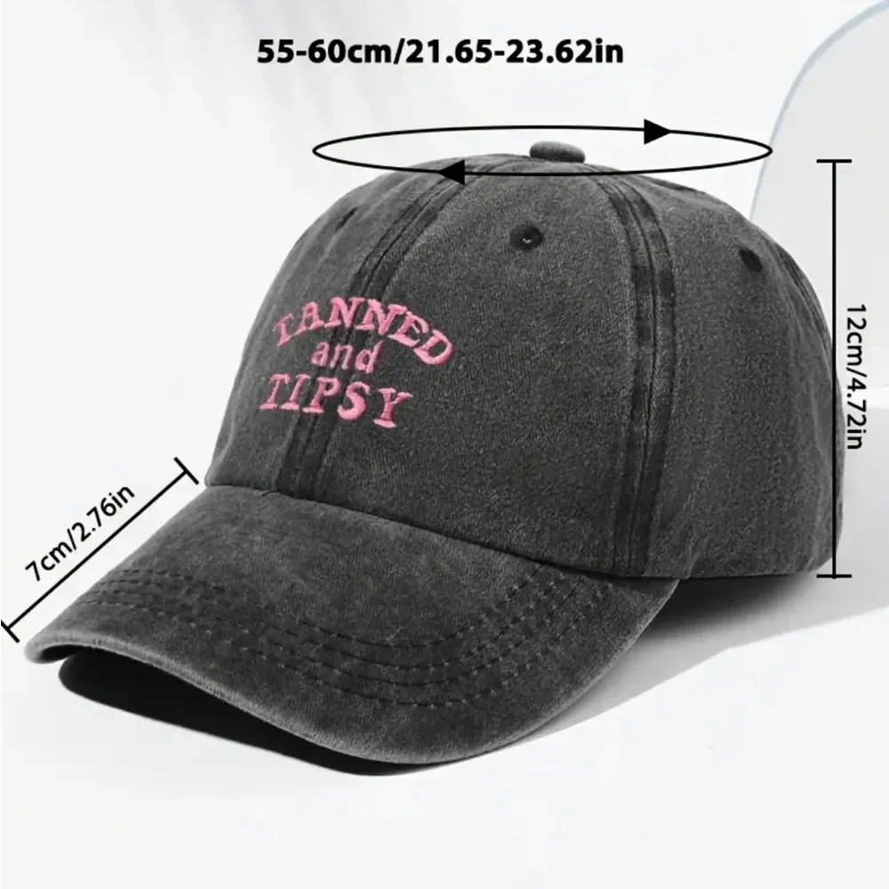 TANNED AND TIPSY ❤️‍🔥 NWT BLACK AND PINK HAT